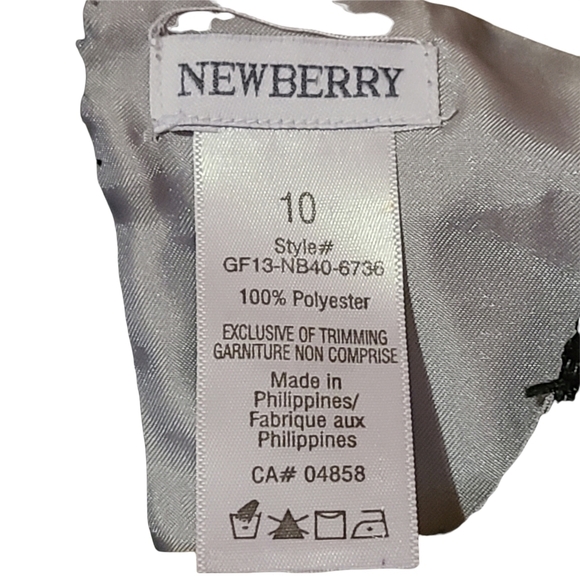 Newberry black gray sleeveless laced flared girls dress - Picture 6 of 13